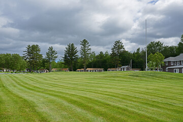 New England Music Camp (NEMC), summer camp for music students in Sidney, Maine, United States. Landscape with field