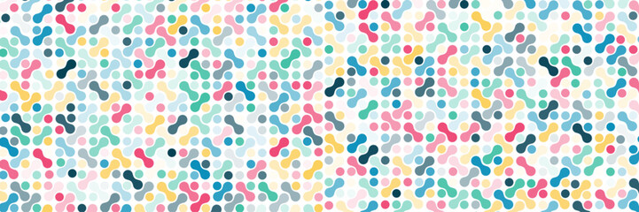 Abstract Colorful Retro Style Geometric Mosaic Background Design, Circles and Metaballs Pattern in Editable Vector Format
