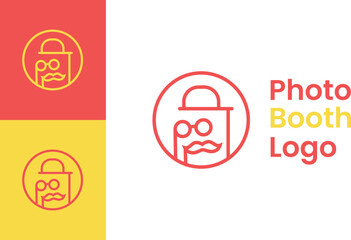 Photo Booth logo design, Line art logo 
