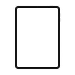 Tablet vector mockup with blank screen. Tablet display template isolated on white or transparent background.
