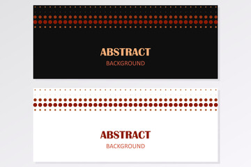 Banner with halftone patterrn. Background with geometric shapes.