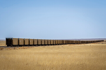 long train in field