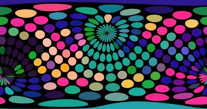 Infinite Visionscape Carnival. Trendy Trippy Psychedelic Background for a Creative Video - a visually interesting and dynamic element for various types of media projects.