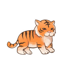 Fototapeta na wymiar Tiger drawing,tiger cartoon 
