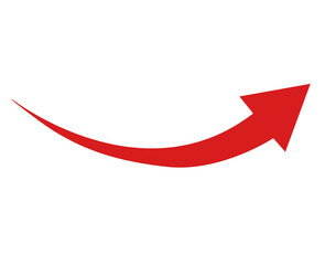 red curve arrow arrow isolated on white png file type