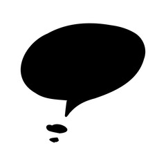 hand drawn speech bubbles set on transparent background. png