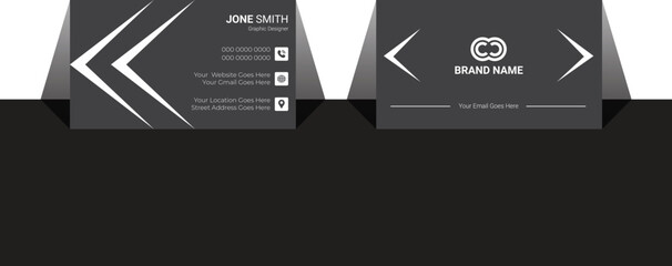 Business Card, Modern business card template, Flat design, Business Card Layout, Double sided business card template, Black business card, White business card design, professional business card
