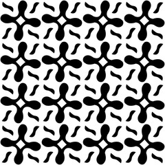 black and white background seamless pattern with circles decoration leaf plant drawing blossom spring design.