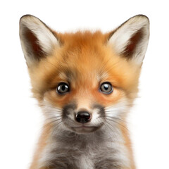 red fox baby isolated