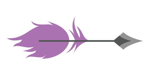 Creative Decorative Arrow Element. Beautiful Floral and Indian Ethnic Arrows. Cupid arrow with flowers and hearts. Valentine's Day, love, romantic concept.Vector illustration. 