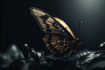 Fototapeta na wymiar A butterfly logo. Generative AI