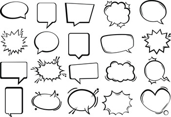 Vector speech clouds chat bubble icon. Vector illustration EPS 10 - obrazy, fototapety, plakaty