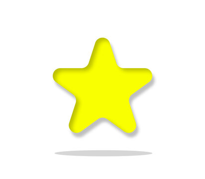 3d star vector icon design. perfect for kid book, kid graphic design. astronomy design style. 