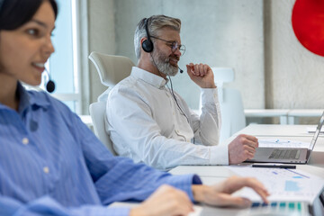 Professional working in a data center and looking involved