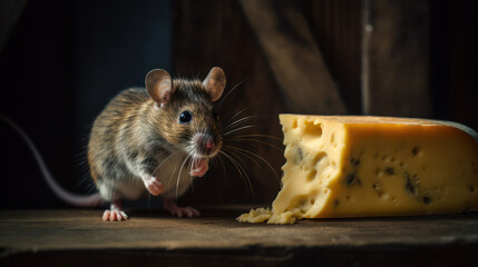 The Cheese Connoisseur - A Mouse's Delight. Generative AI