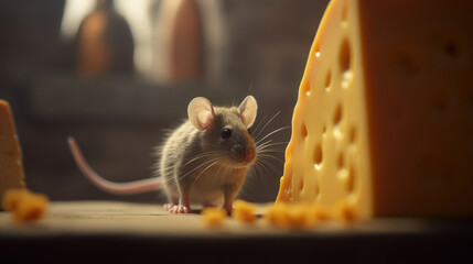 The Mouse and the Cheese Tower. Generative AI