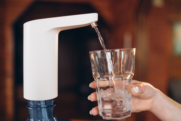 water cooler pump in the interior of the kitchen