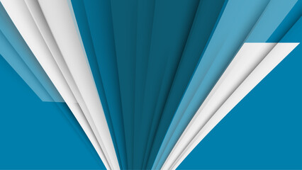 Abstract blue and white shapes background. Modern geometrical background