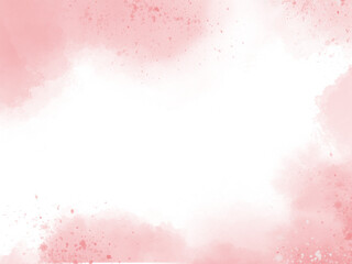 abstract watercolor background with pink clouds and dots