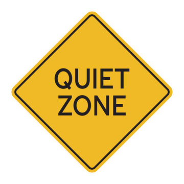 Quiet Zone Sign Vector Illustration