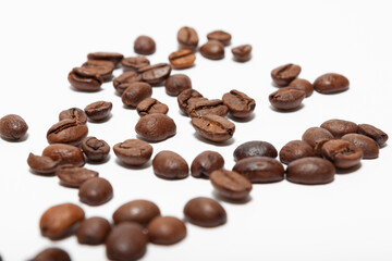 coffee beans on white background