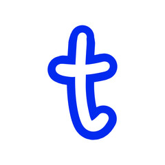 Obraz premium (lowercase) t