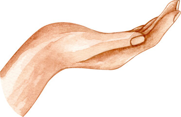 Watercolor hand illustration. Holding hands. Hope concept. charity concept. Mother and baby.