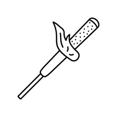 Hunting match Icon. Done in Modern Black Linear Style Isolated on White Background.