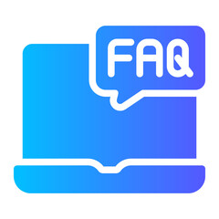Frequently asked questions gradient icon