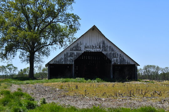 Old Barn in a Farm Field