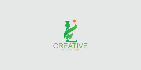 Creative Nature family logo design with combination of alphabet letters A to Z ,premium vector
