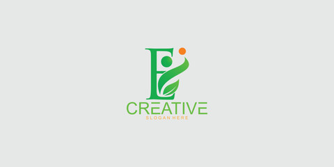 Creative Nature family logo design with combination of alphabet letters A to Z ,premium vector