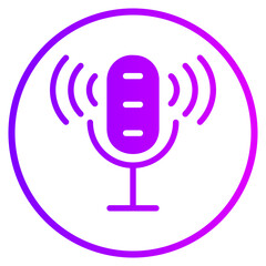 microphone gradient icon