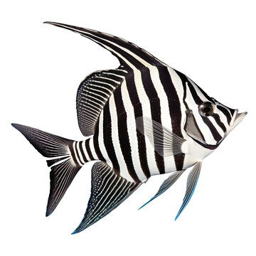 Isolated Moorish Idol  fish on transparent background, cutout , Generative AI