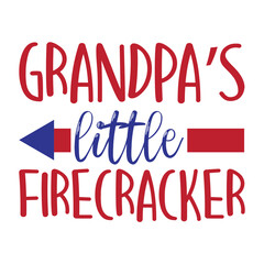 Grandpa's Little Firecracker svg