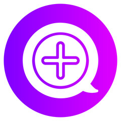 Fototapeta premium conversation gradient icon