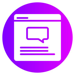 live chat gradient icon