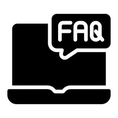 Frequently asked questions glyph icon