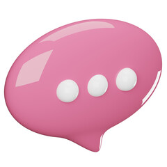 Bubble speech pink white