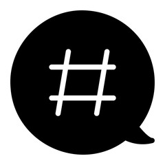 hashtag glyph icon