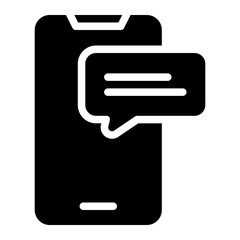 instant message glyph icon