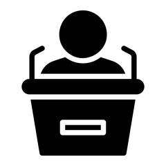 public speaking glyph icon