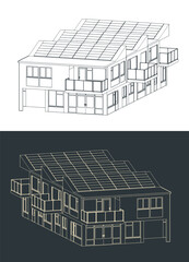 Energy efficient townhouse blueprints