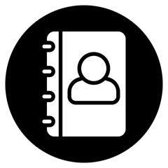 contact book glyph icon