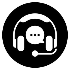 headphone glyph icon