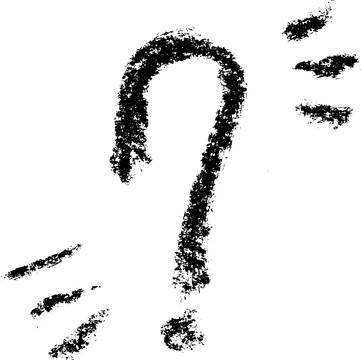 Chalk Textured Question Mark Sign