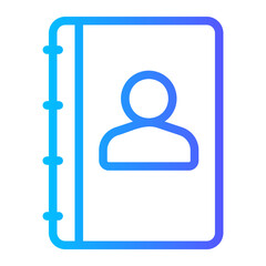 contact book gradient icon