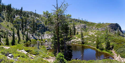 Naklejka premium Mt. Shasta and Lakes