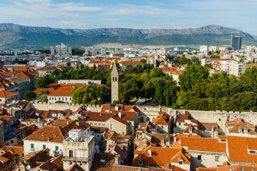 View of the roofs in Split in Croatia