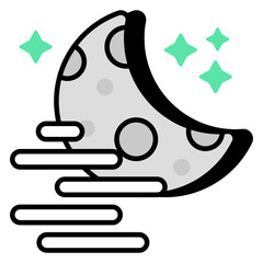 An icon design of night 